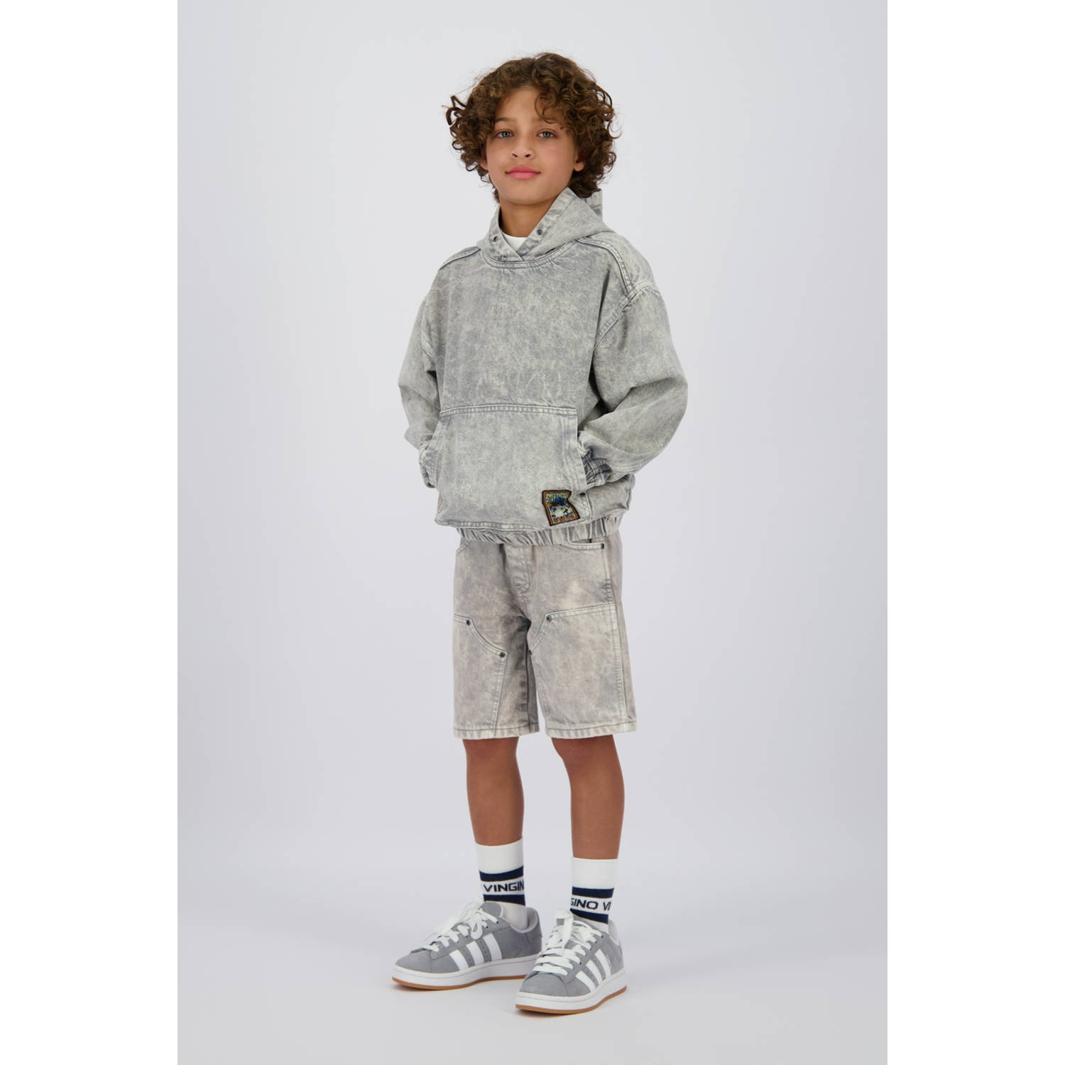 Vingino regular denim short grey denim