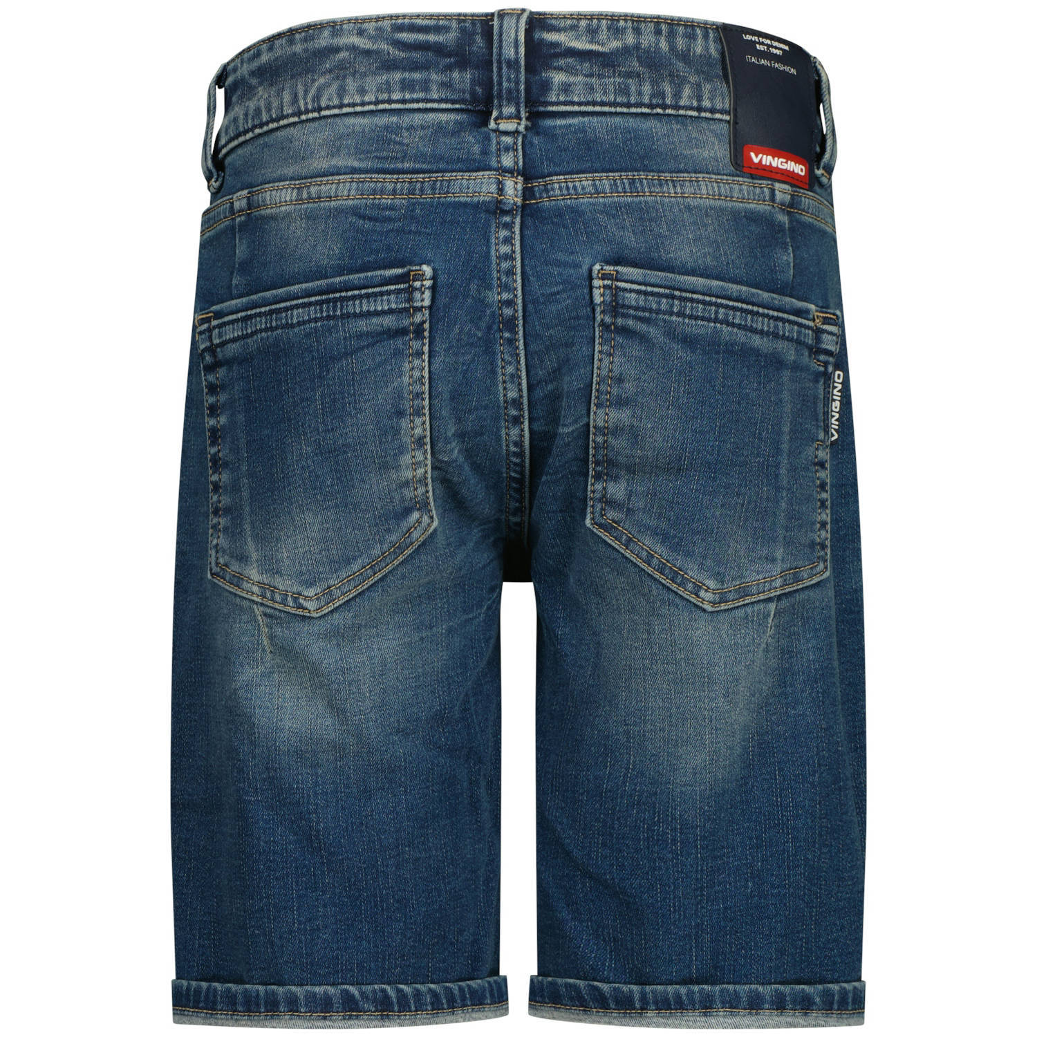 Vingino regular denim short dark blue denim