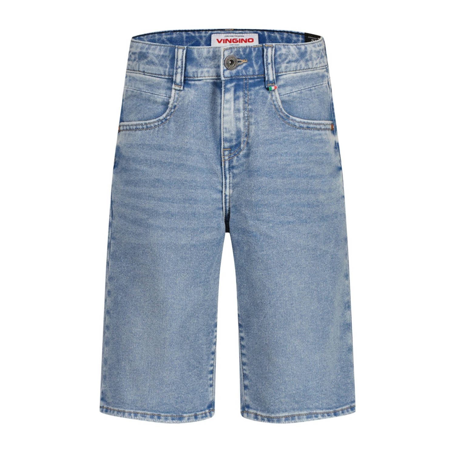 Vingino regular denim short light blue denim