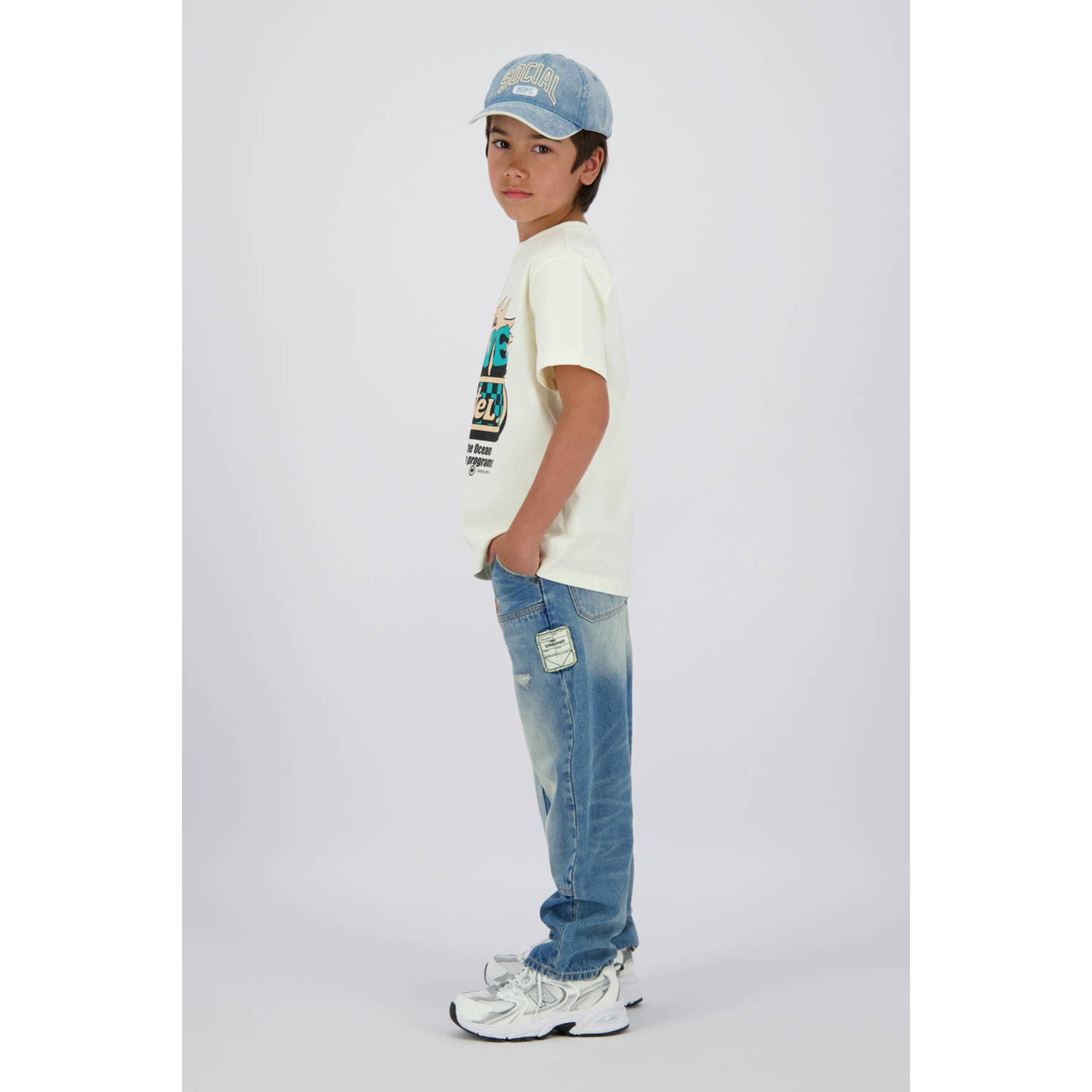 Vingino loose fit jeans medium blue denim