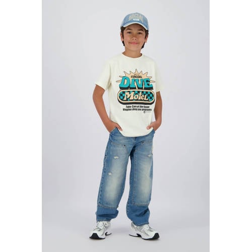 Vingino loose fit jeans medium blue denim afbeelding