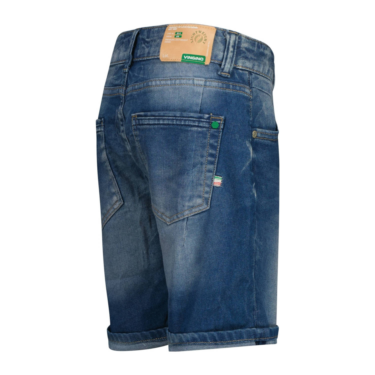 Vingino regular denim short dark blue denim