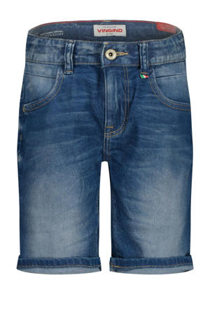 regular short dark blue denim