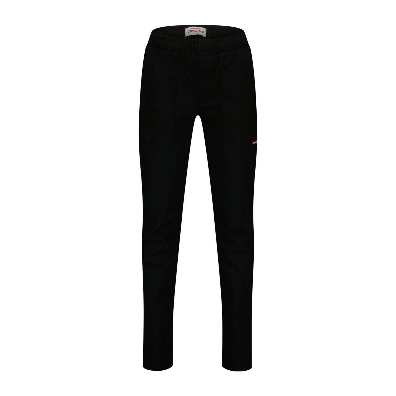 Vingino straight casual broek zwart