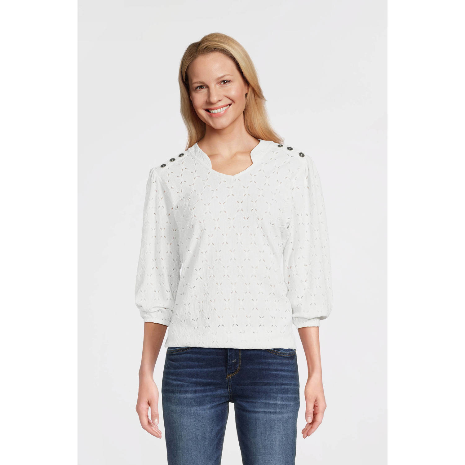 Dreamstar top ecru broderie