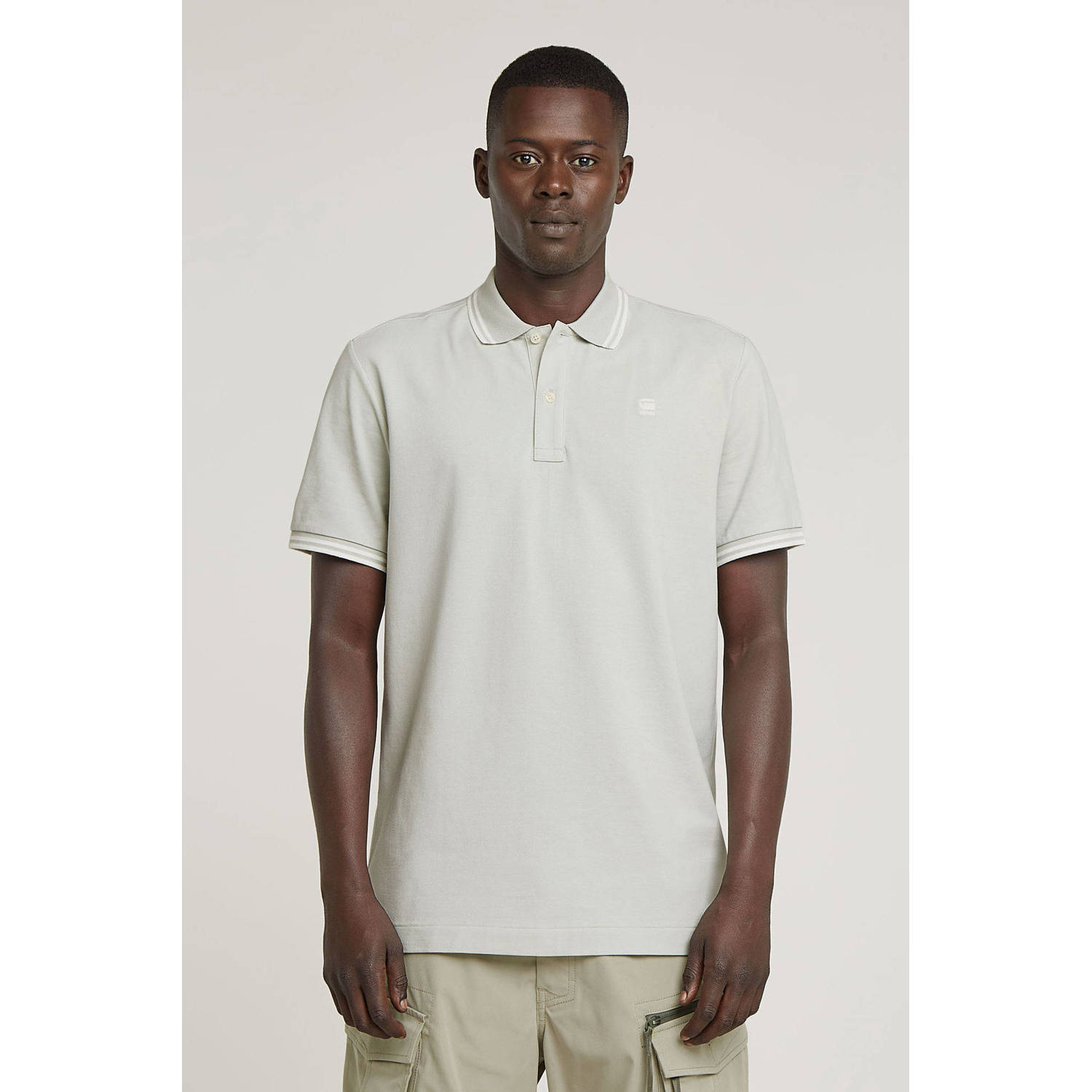 G-Star RAW Dunda Slim Stripe Polo Grijs Heren