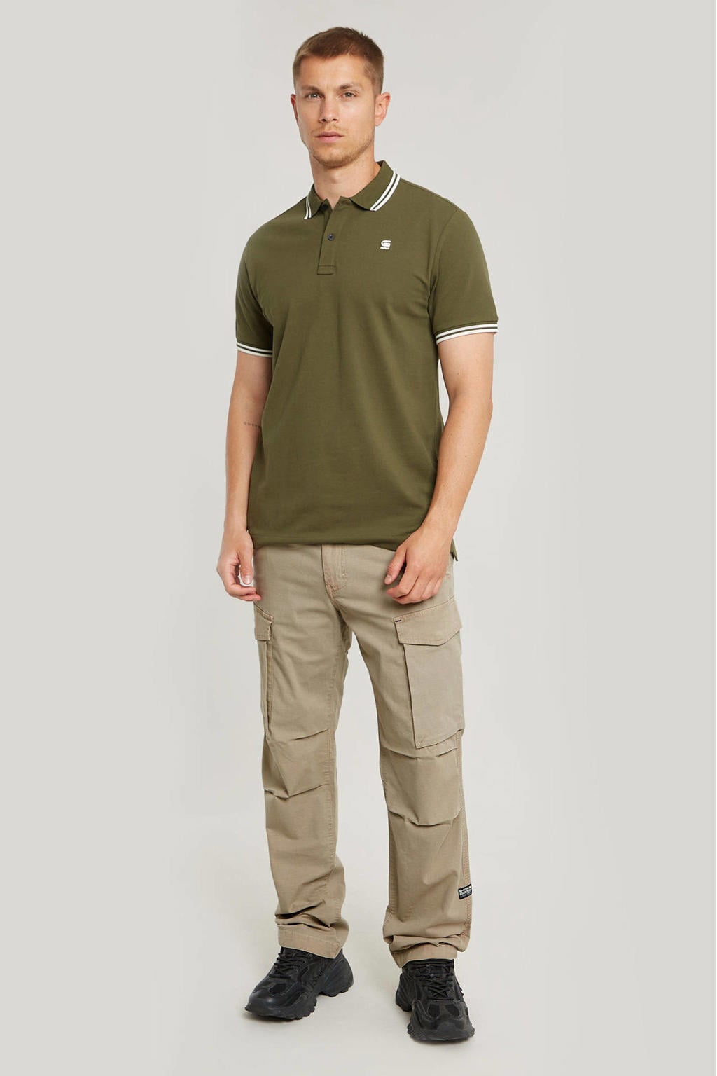 G-STAR slim fit polo Dunda donkergroen