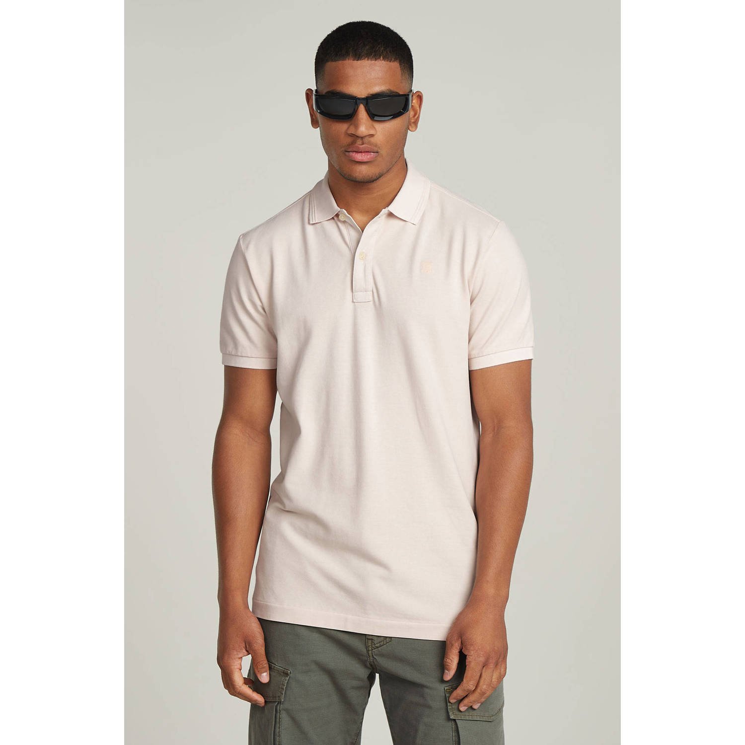 G-Star RAW Dunda Overdyed Slim Polo Roze Heren