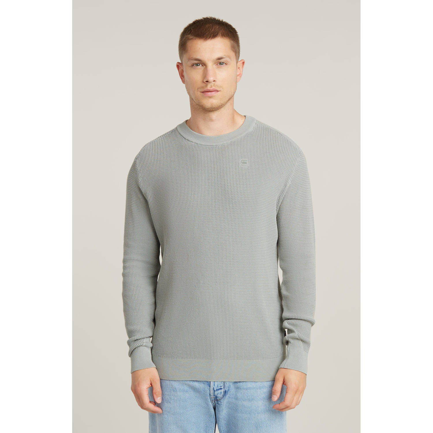 G-Star RAW Serrated Gebreide Trui Grijs Heren