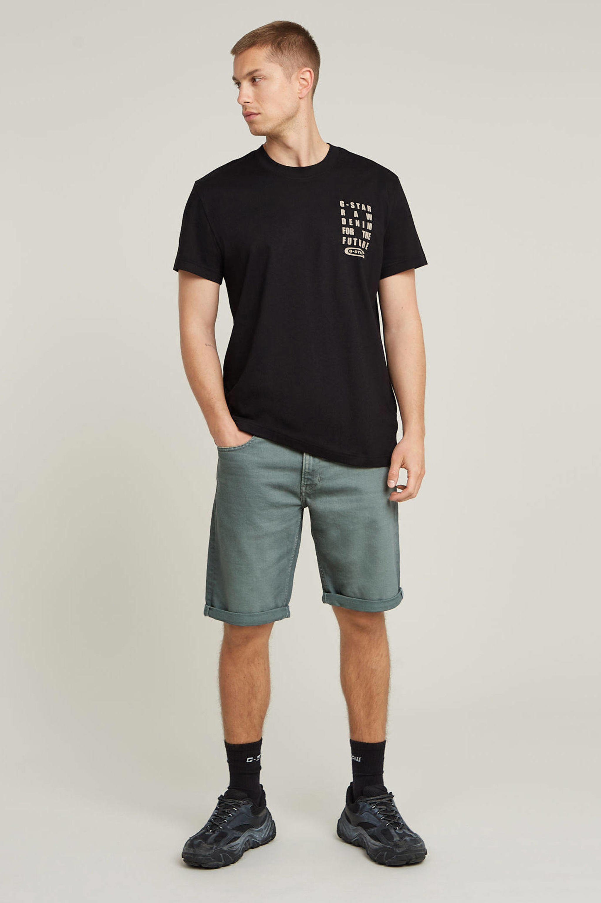 G-Star Uomini Mosa Shorts – Pantaloncini Estivi 5 Tasche, Denim Invecchiato, Vita Media - 2