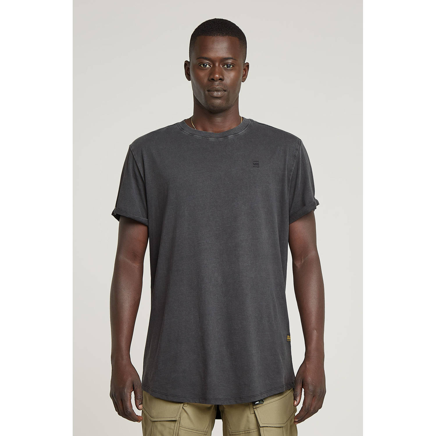 G-Star RAW Text Back Graphic Overdyed Lash T-Shirt Zwart Heren