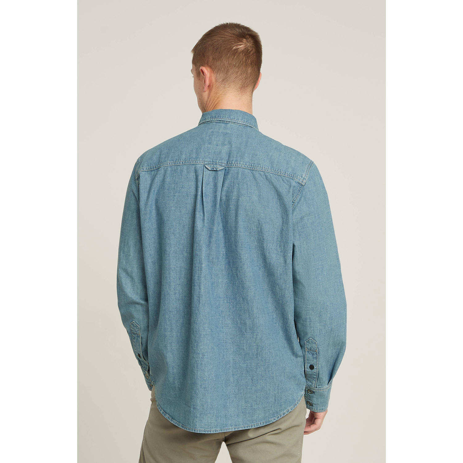 G-STAR casual denim overhemd lichtblauw