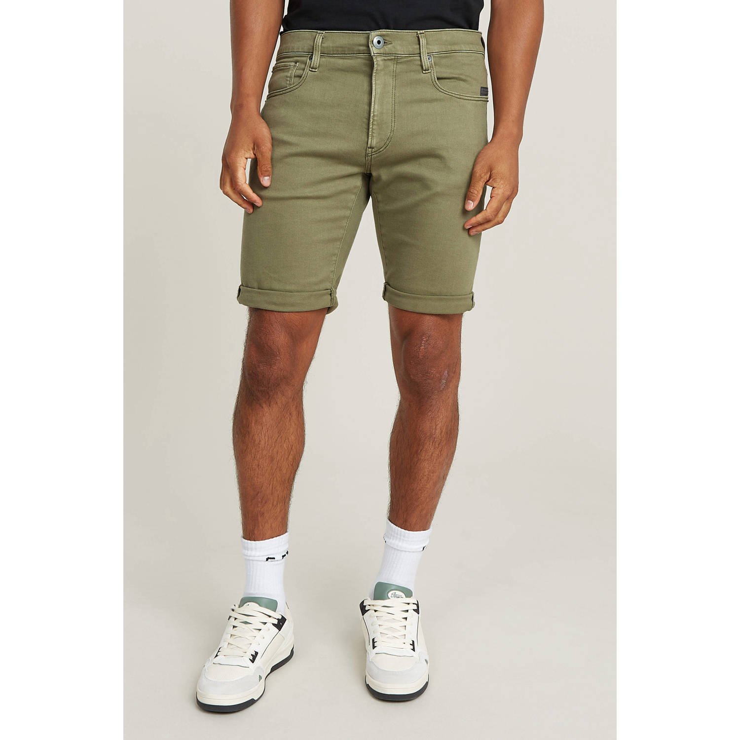G-Star RAW 3301 Slim Denim Short Groen Heren