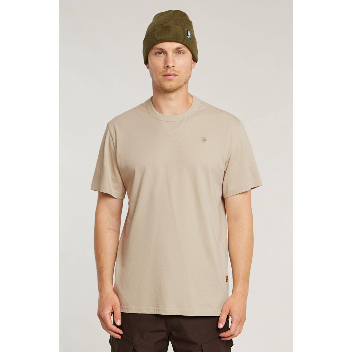 G-STAR RAW Heren Polo's & T-shirts Nifous R T Beige