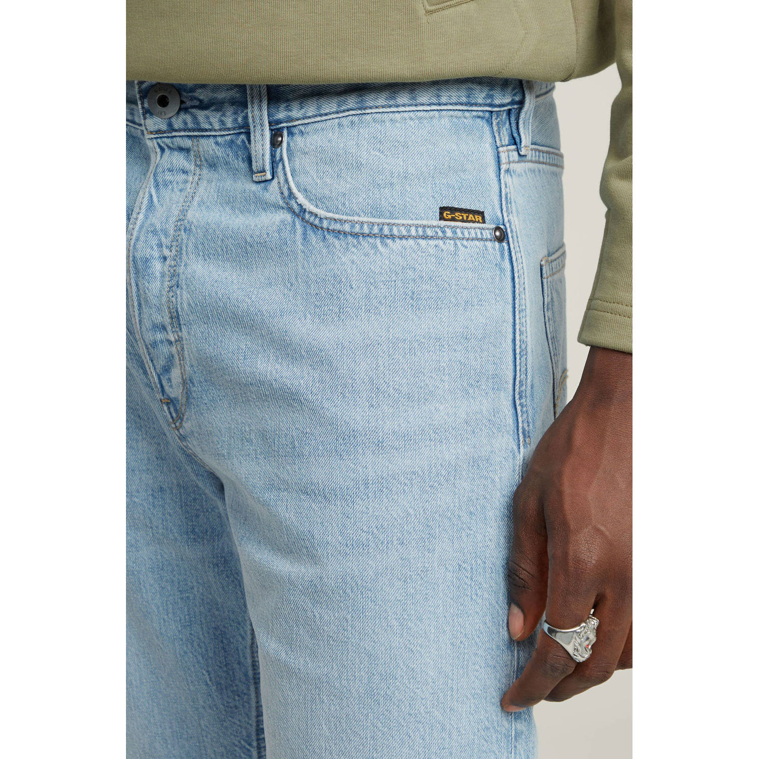 G-STAR relaxed denim short lichtblauw