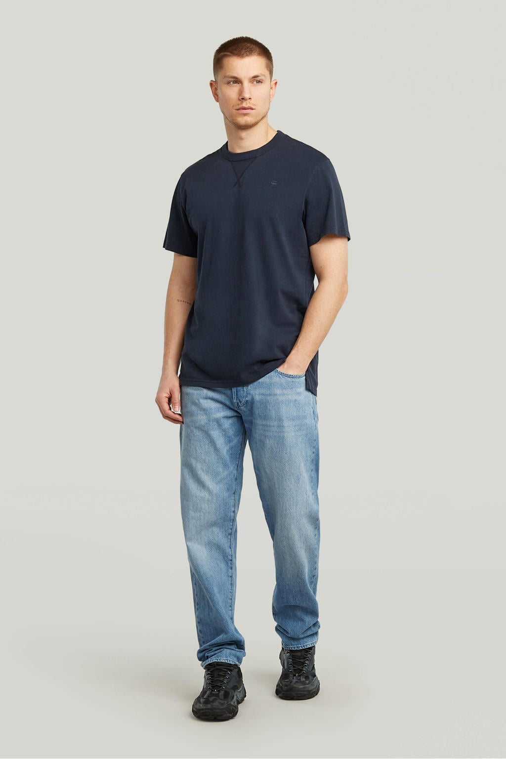 G-STAR regular fit T-shirt Nifous donkerblauw