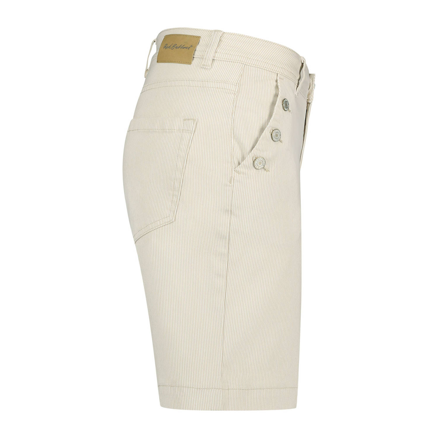 Red Button slim high waist bermuda short zand