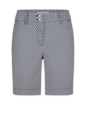 straight high waist casual short donkerblauw