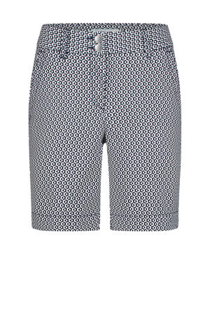 straight high waist casual short donkerblauw