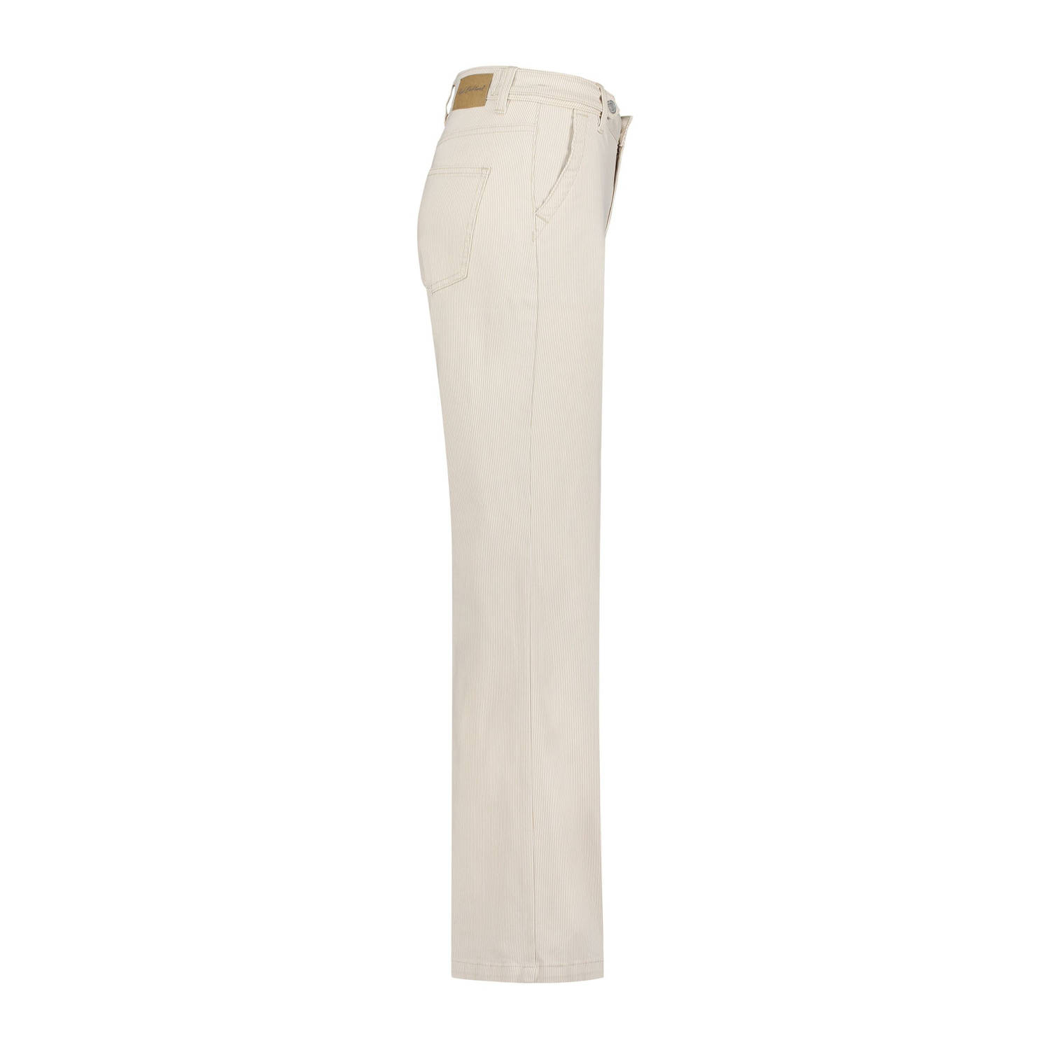 Red Button high waist wide leg jeans zand