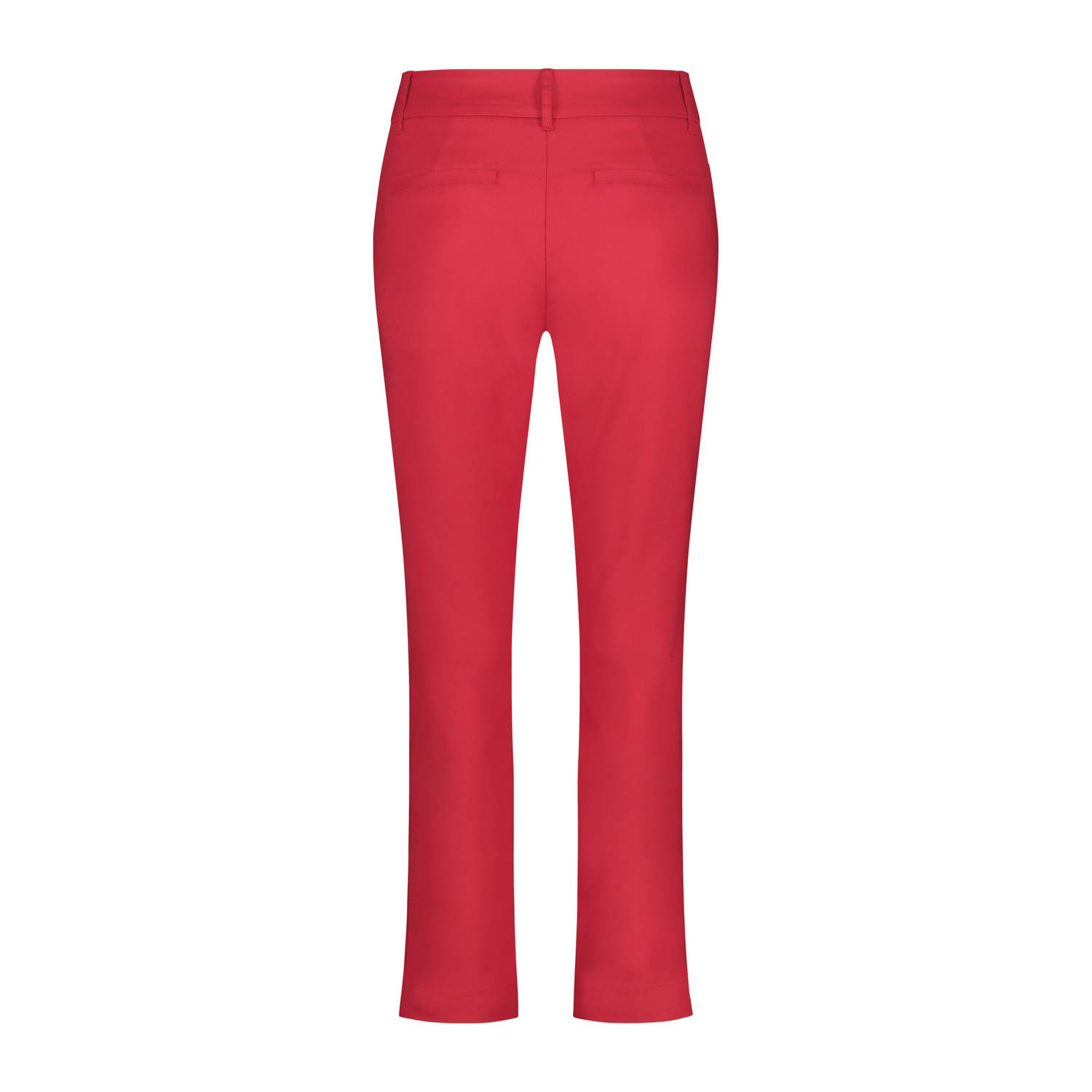 Red Button slim high waist pantalon rood