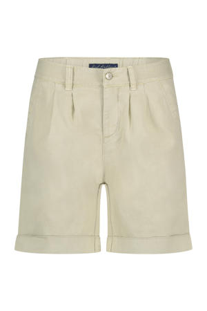slim high waist bermuda short zand