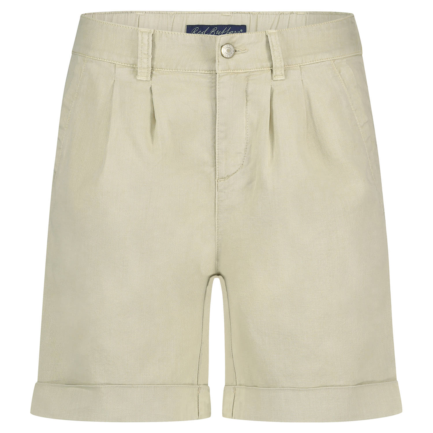 Red Button slim high waist bermuda short zand