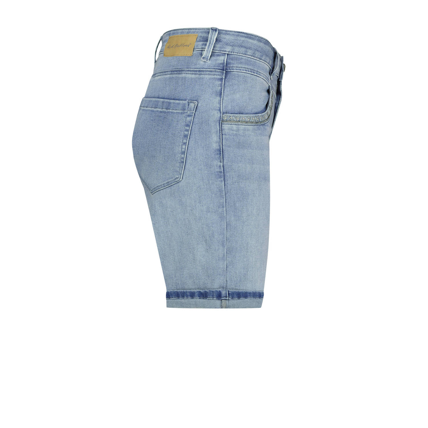 Red Button slim regular waist denim short light blue denim