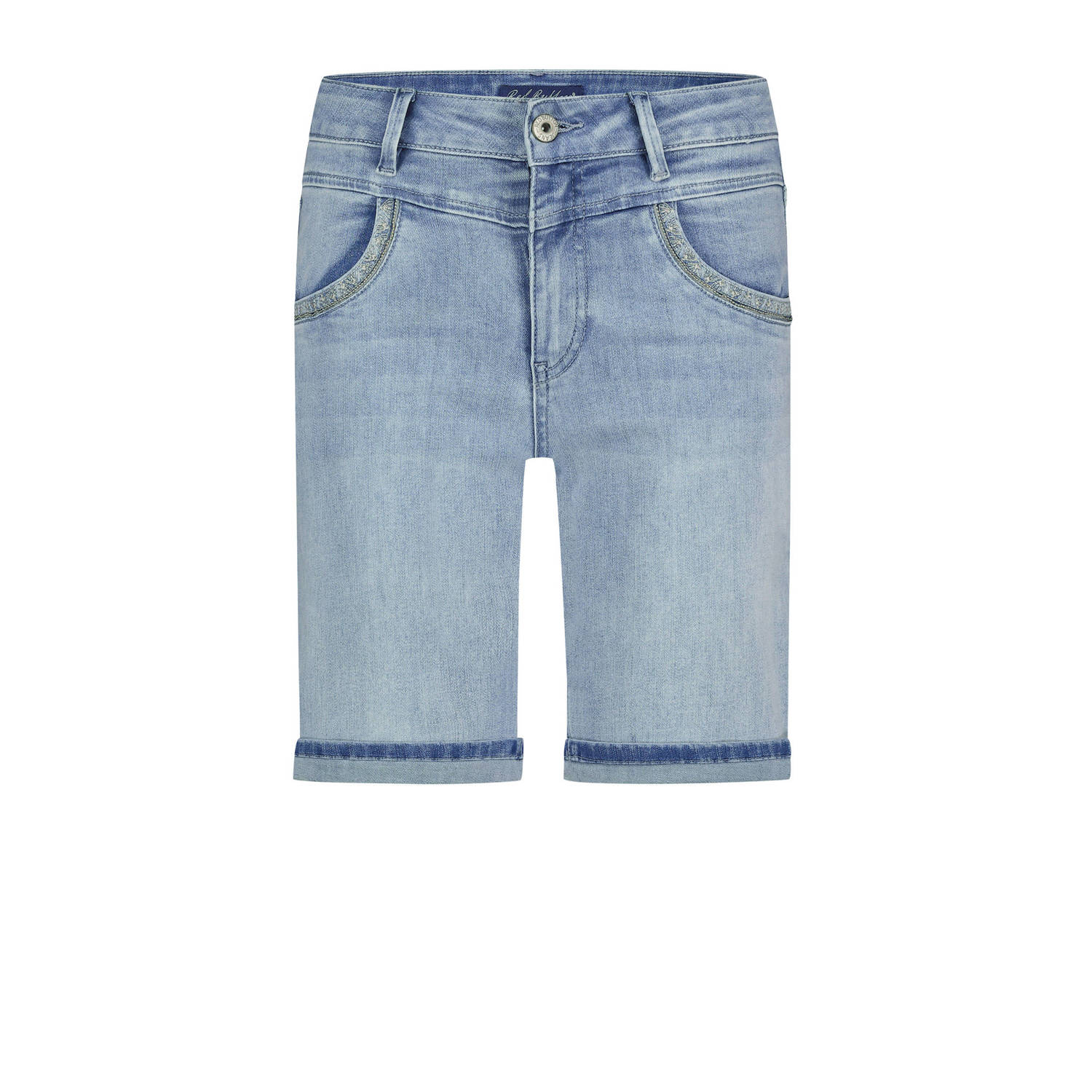 Red Button slim regular waist denim short light blue denim
