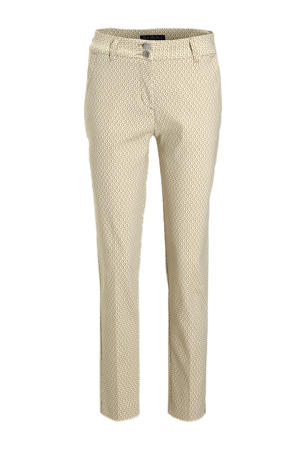 tapered high waist broek zand
