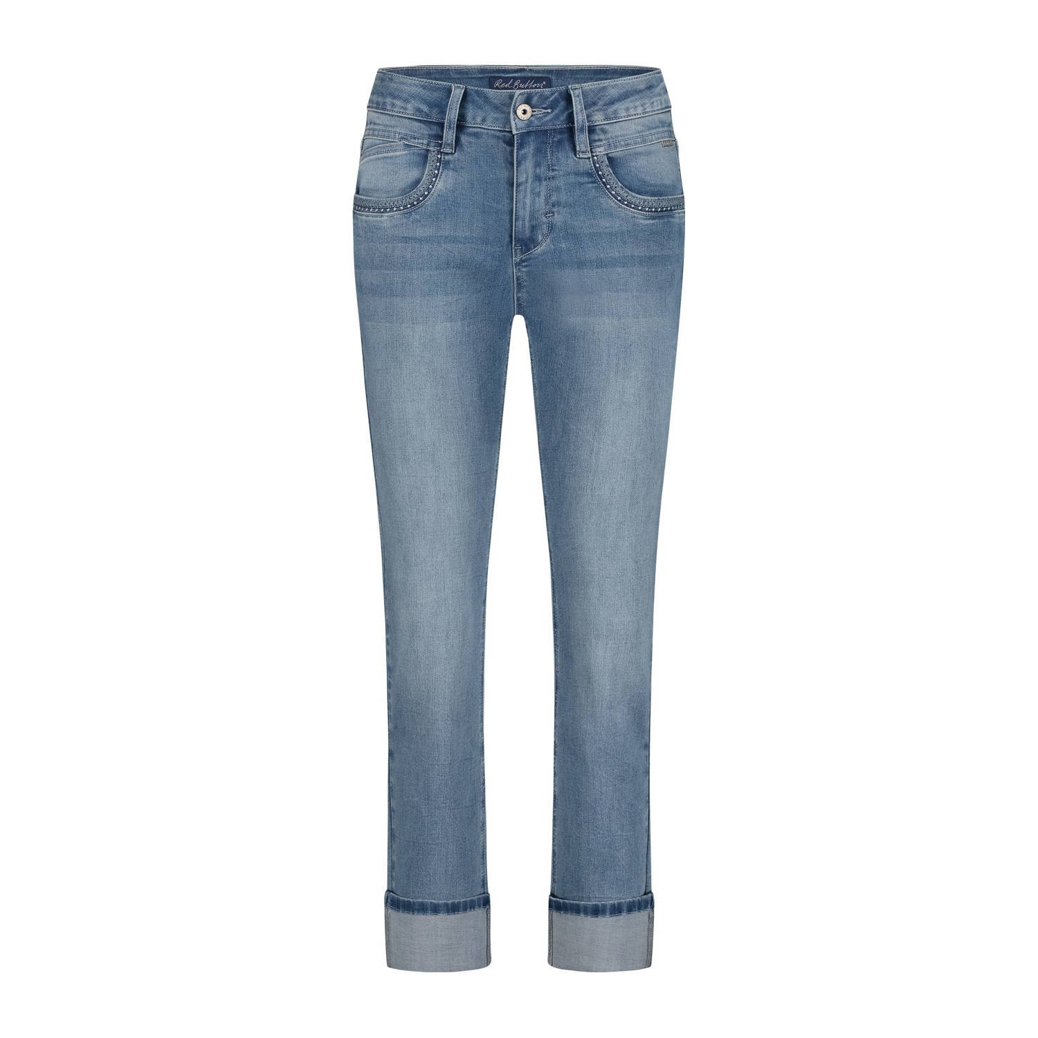 Red Button regular waist slim fit jeans medium blue denim