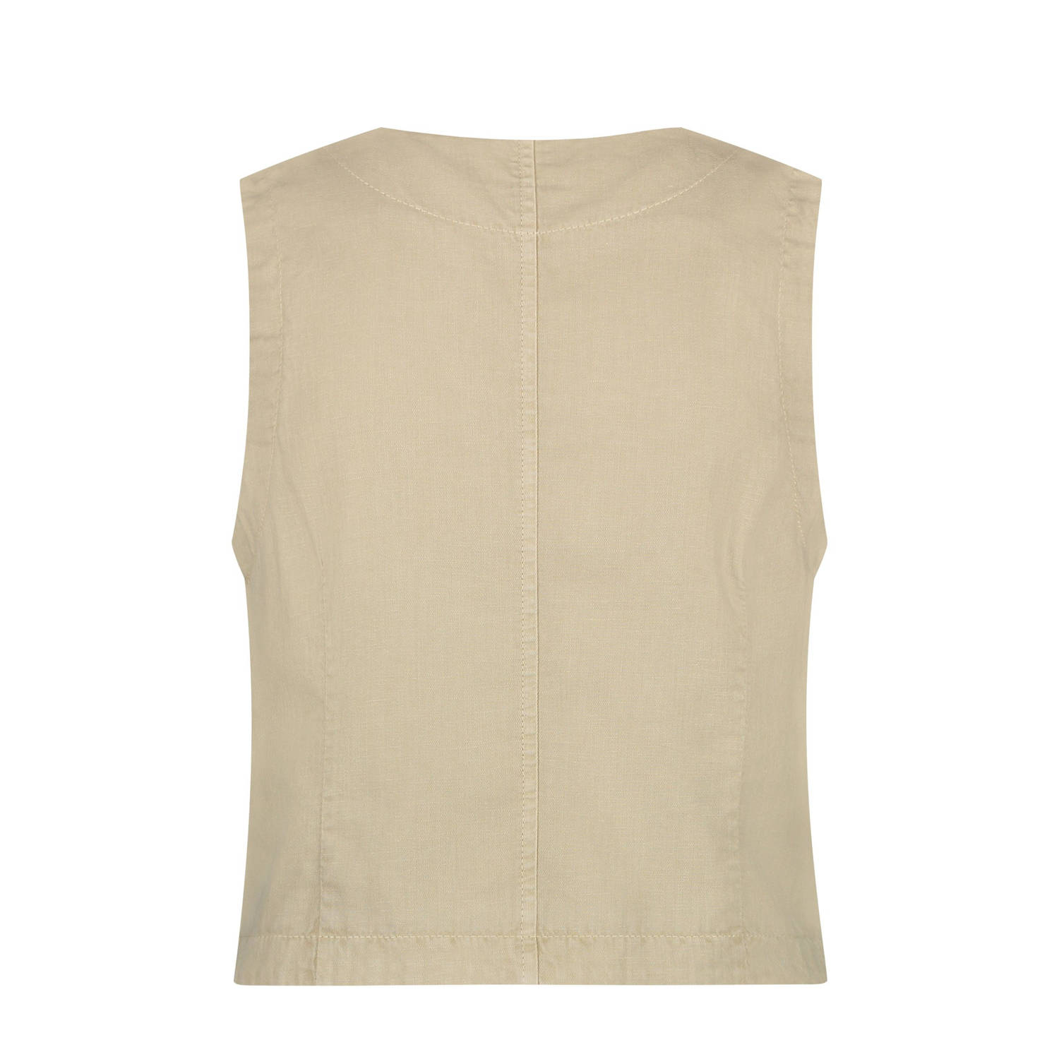Red Button gilet zand