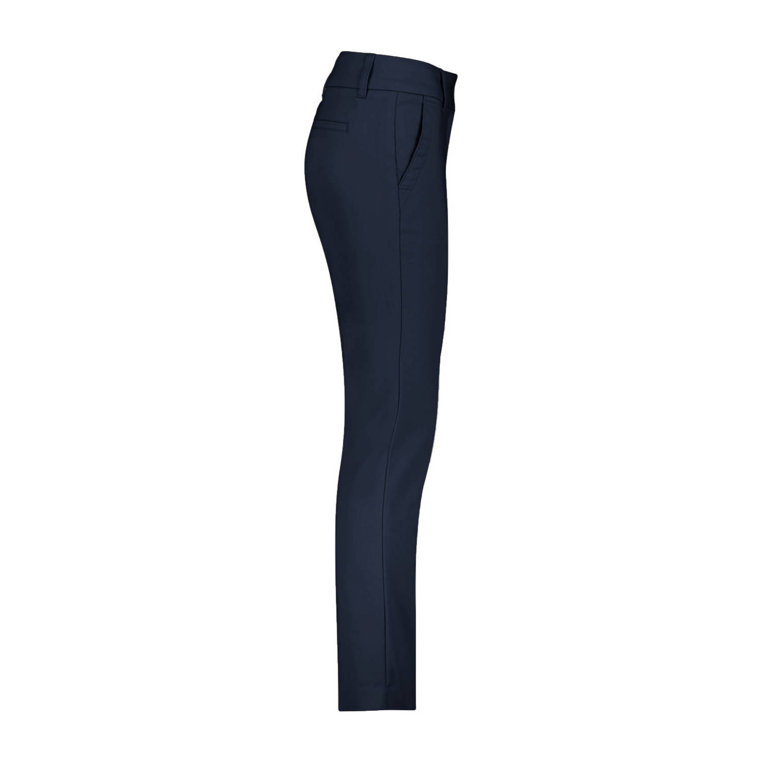 Red Button tapered high waist pantalon donkerblauw