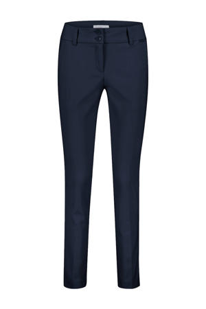 tapered high waist pantalon donkerblauw