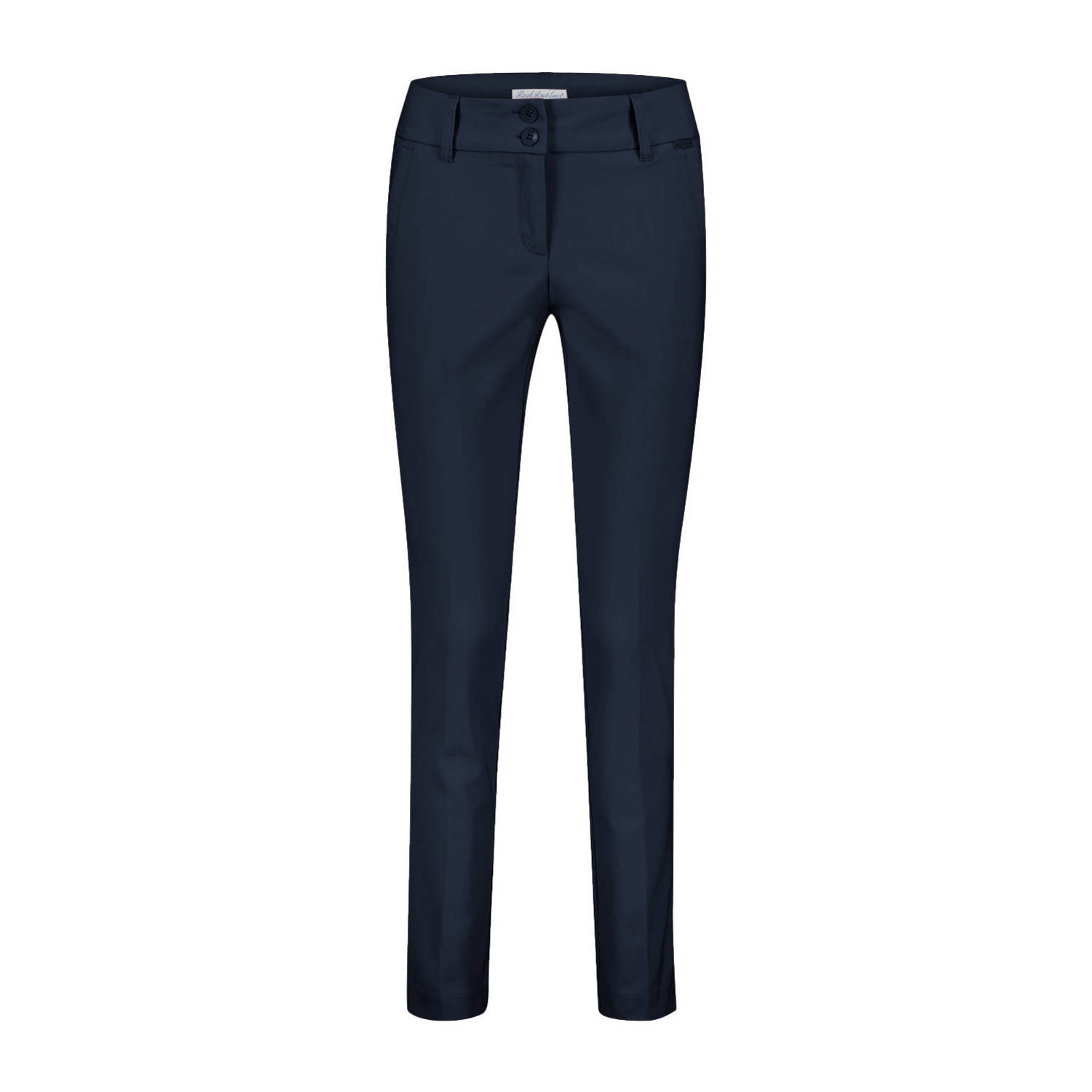 Red Button tapered high waist pantalon donkerblauw
