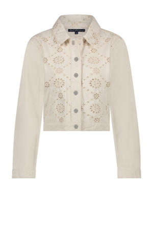 spijkerjas broderie ecru