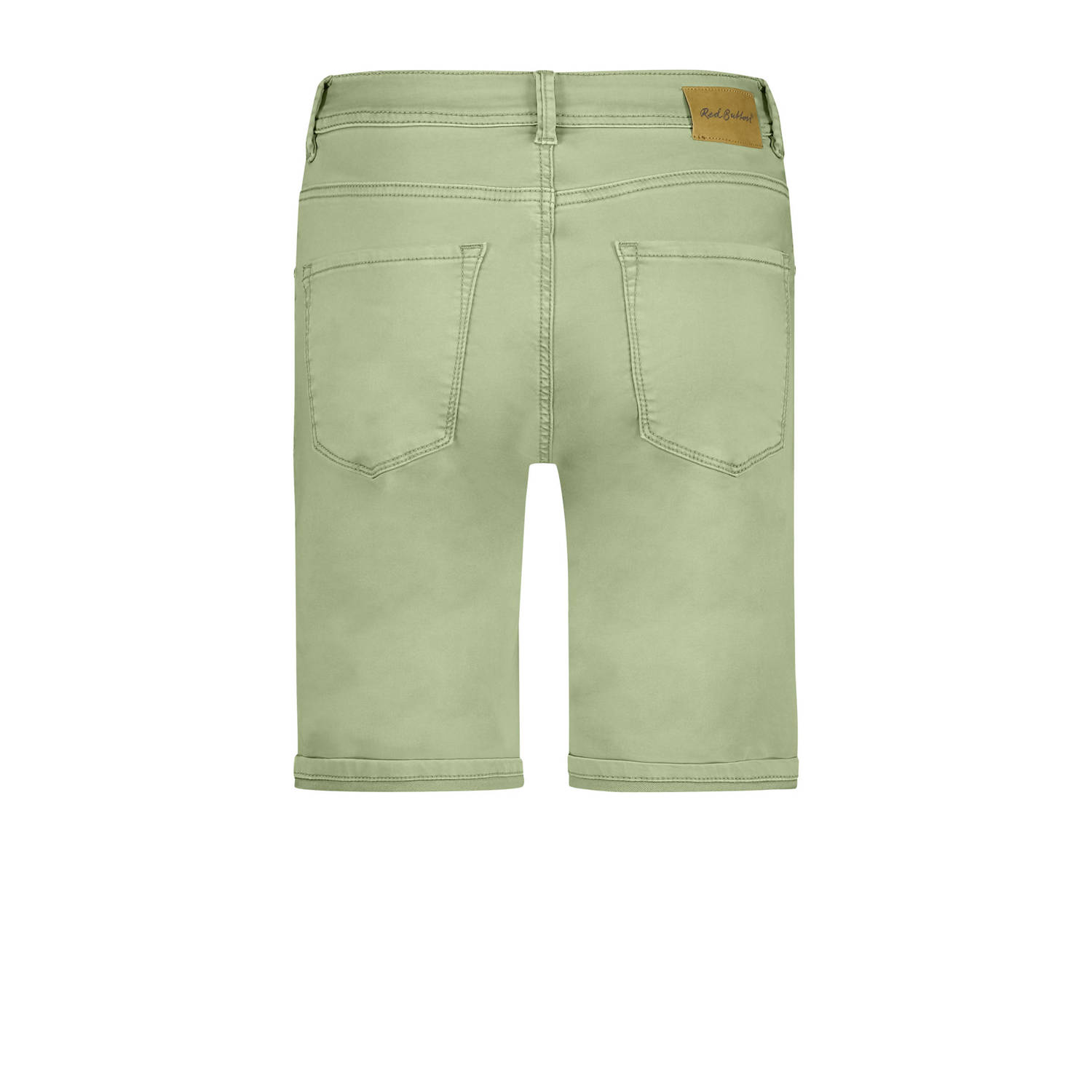 Red Button slim high waist bermuda short lichtkaki