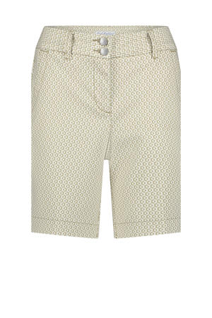 slim high waist bermuda short zand