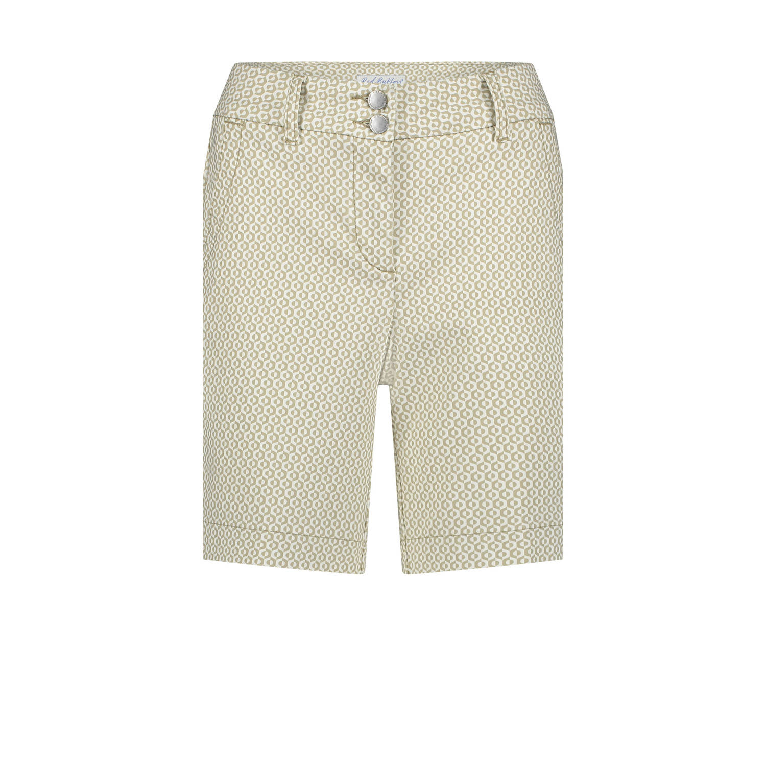 Red Button slim high waist bermuda short zand
