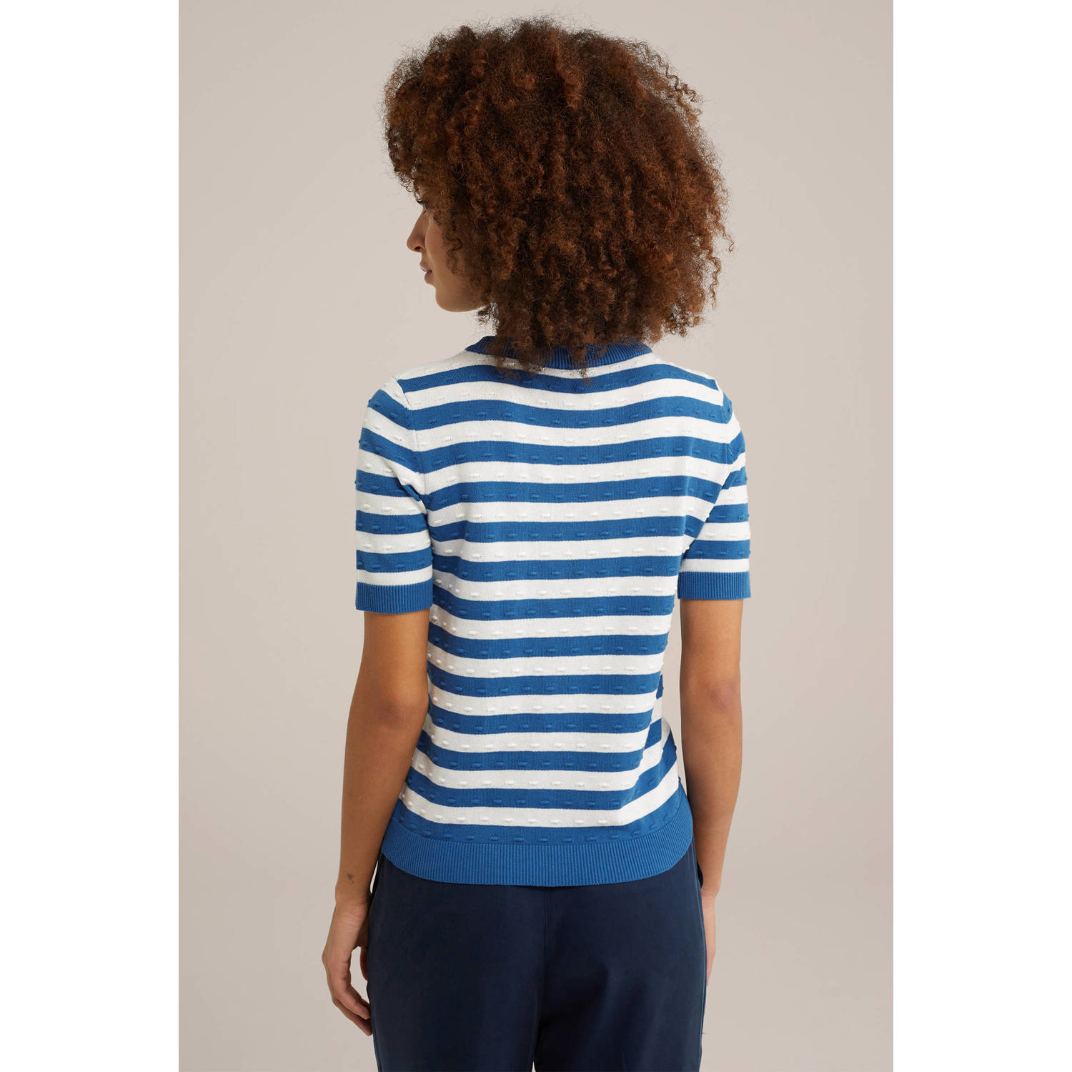 WE Fashion trui blauw gebreid
