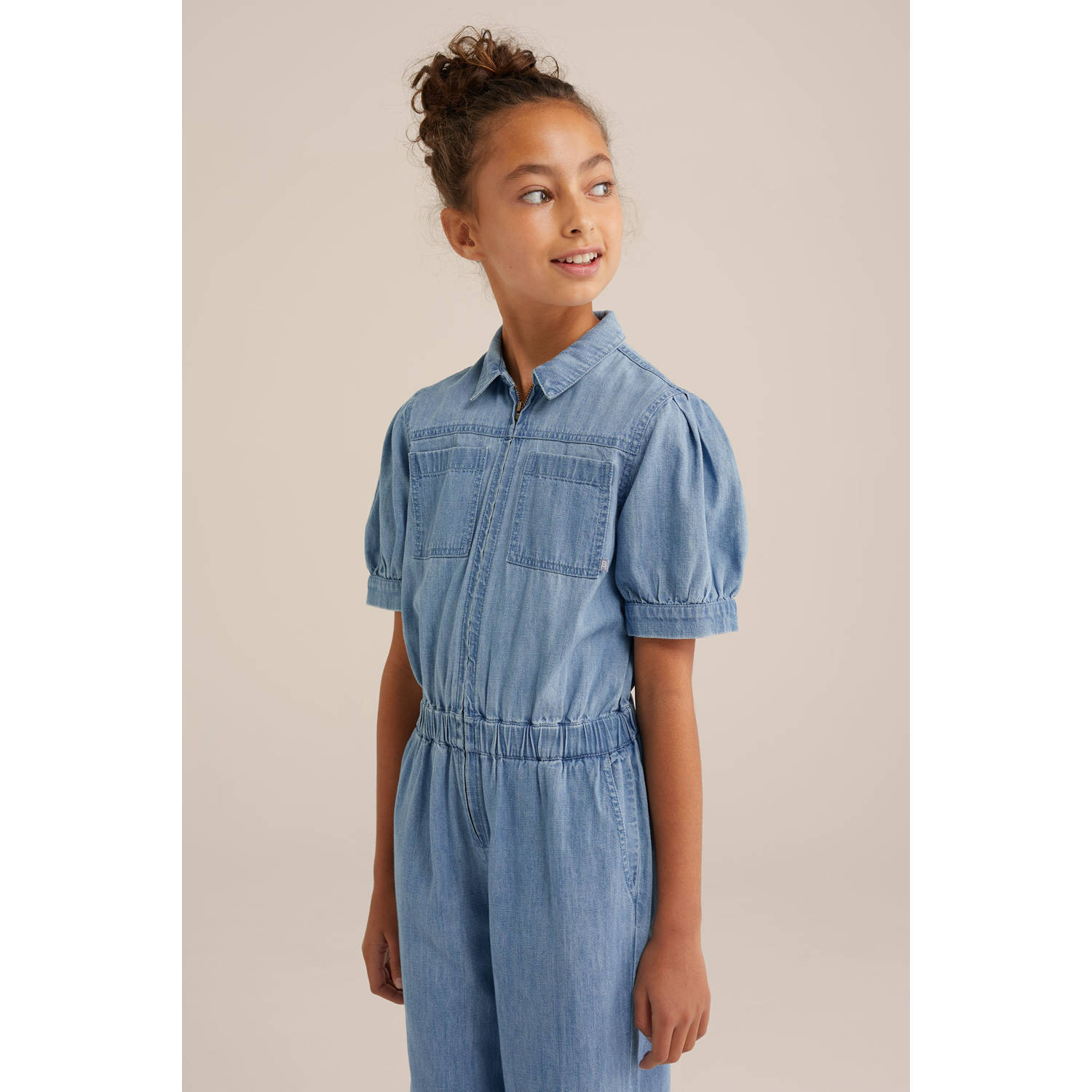 WE Fashion Blue Ridge straight jumpsuit medium blue denim