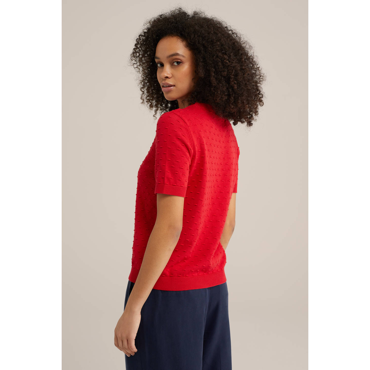 WE Fashion top gebreid rood