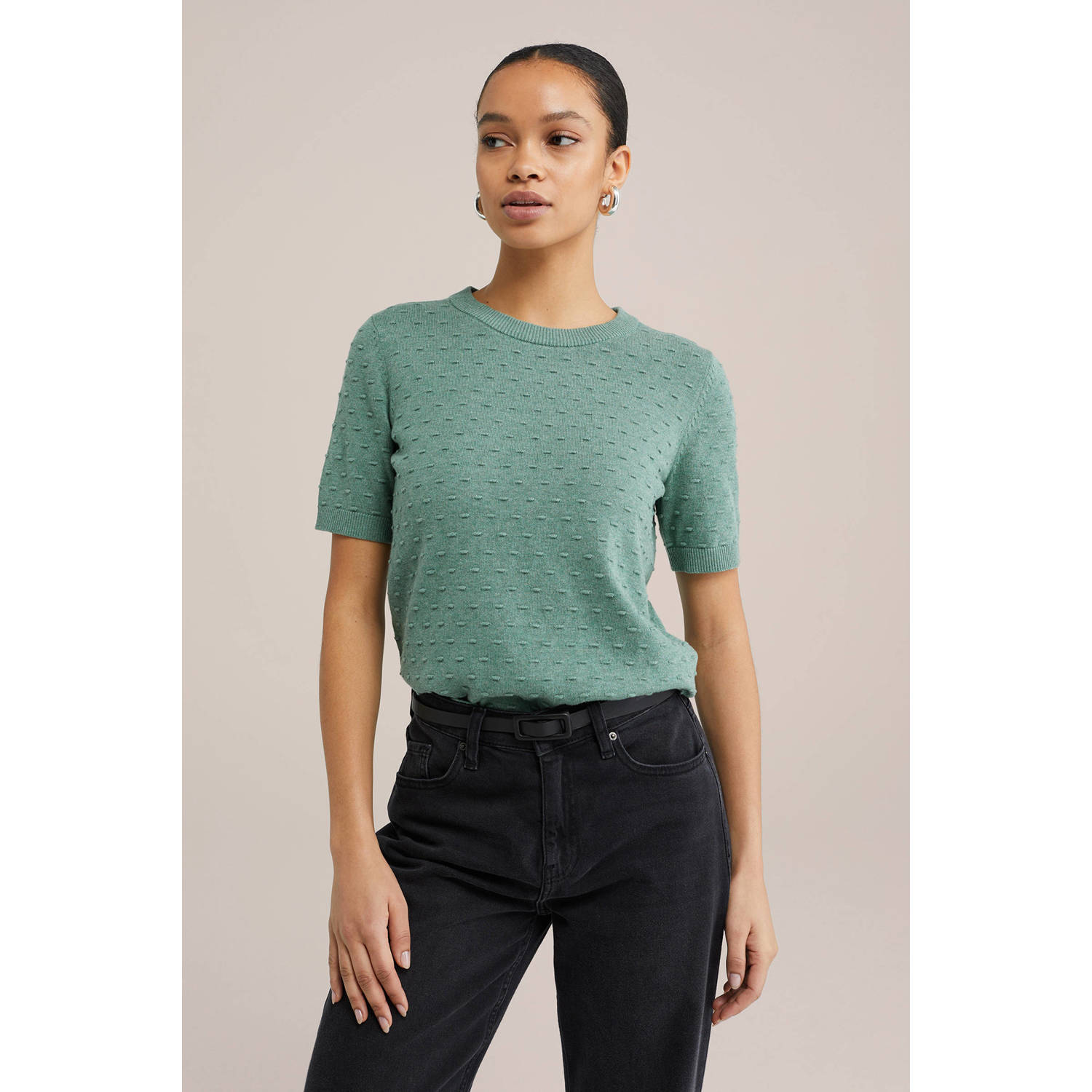 WE Fashion top gebreid groen