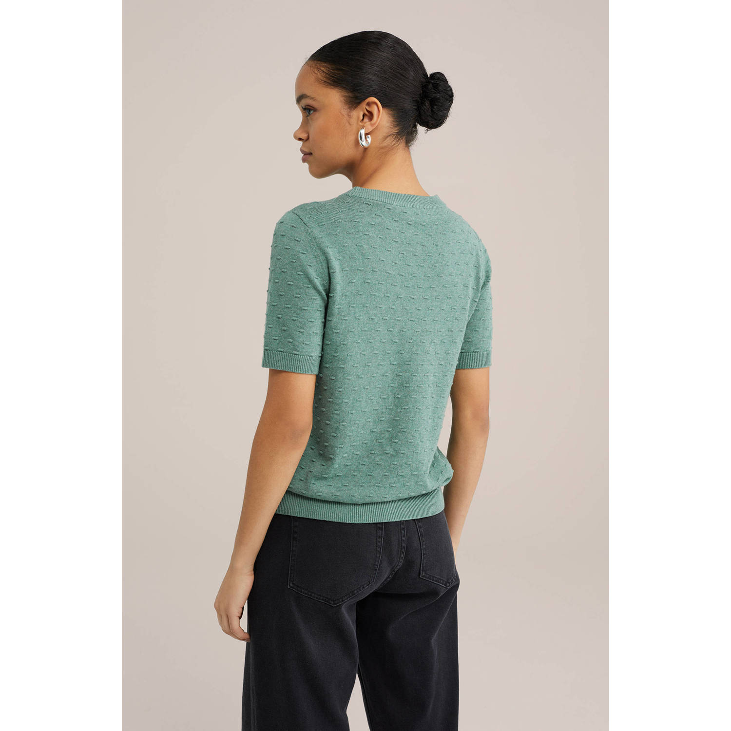 WE Fashion top gebreid groen