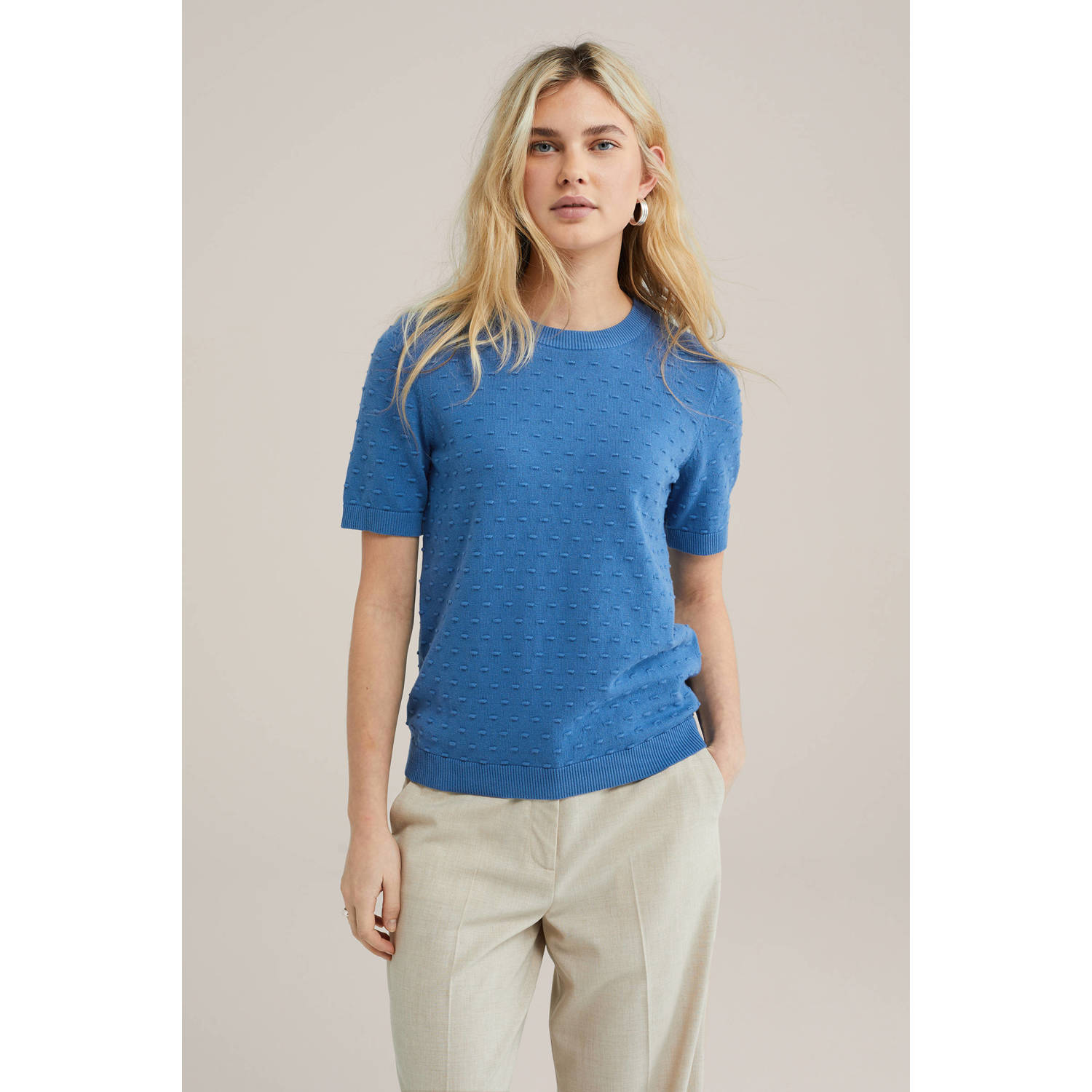 WE Fashion trui gebreid blauw