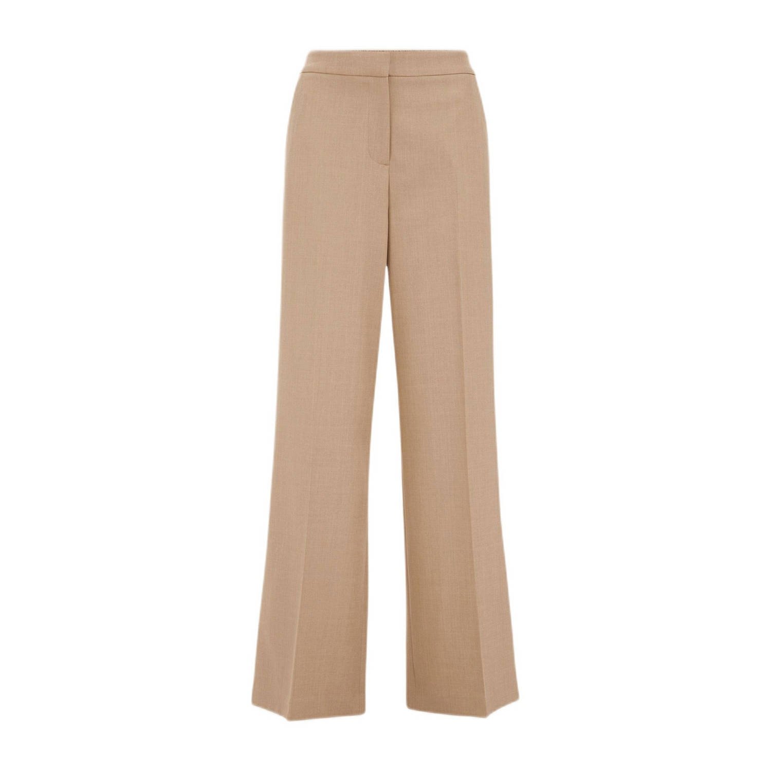 WE Fashion wide leg high waist pantalon beige