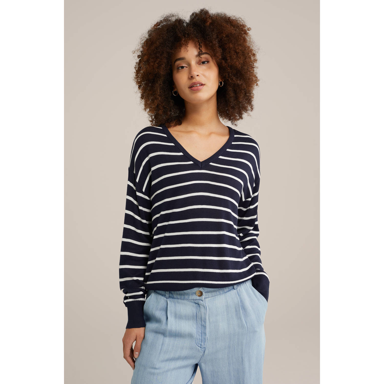 WE Fashion pullover donkerblauw