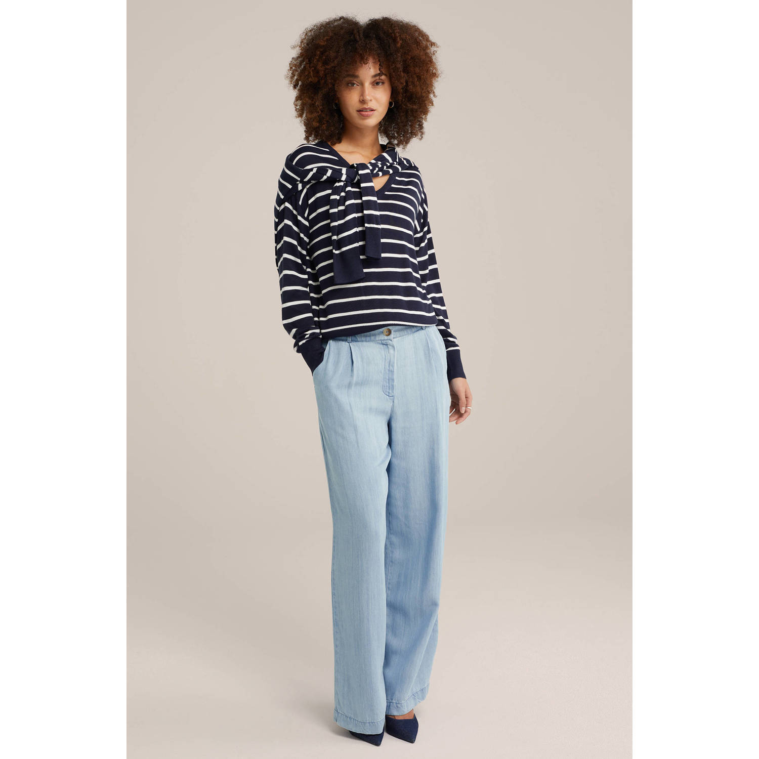 WE Fashion pullover donkerblauw
