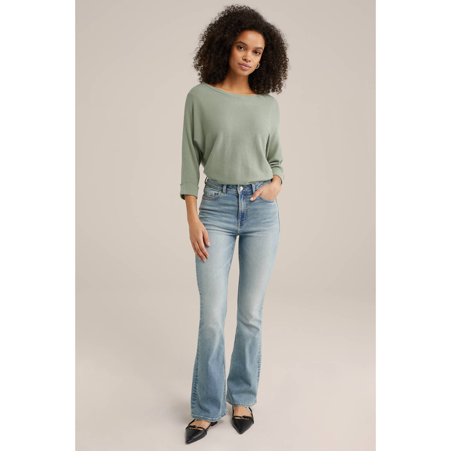 WE Fashion pullover lichtgroen