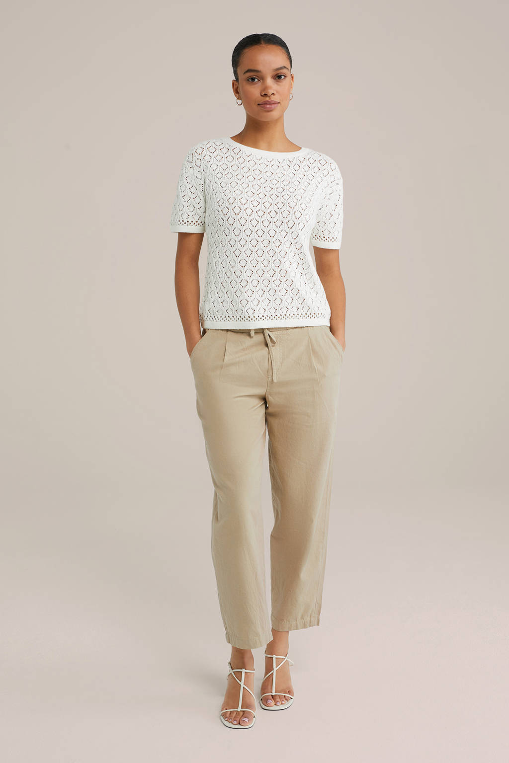 WE Fashion trui wit fijn gebreid wehkamp